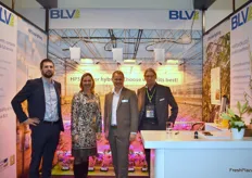 BLV exhibited for the first time at Fruit Logistica. In the picture: Lukas Schwarz, Gundula Hugenroth, Manuel Bosit and Thomas Schwend.